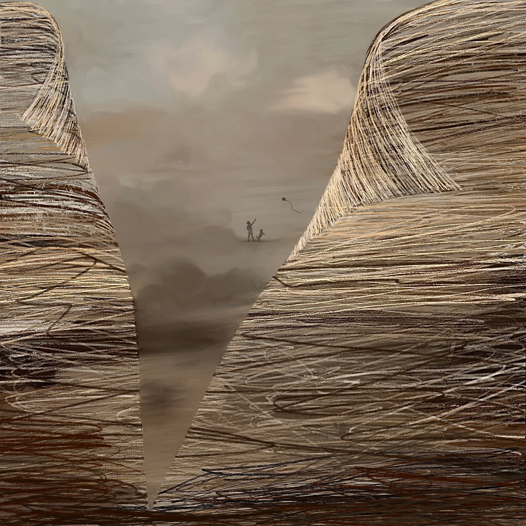 El Umbral de los sueños. — Oleo y Acrilico sobre Lienzo 